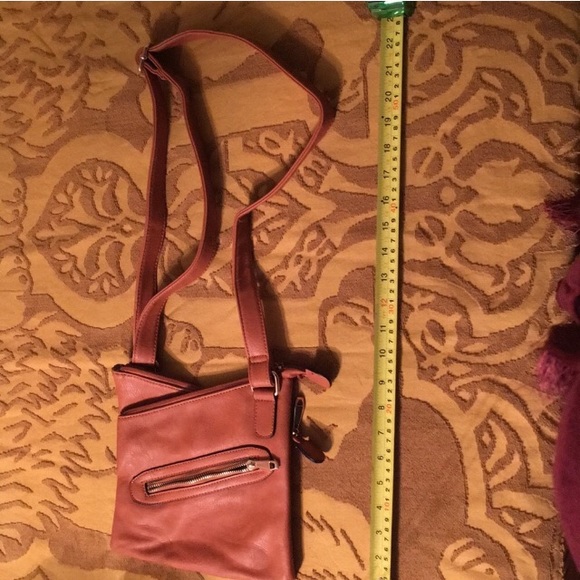 Charming Charlie Brown Faux Leather Crossbody Bag - Picture 7 of 8